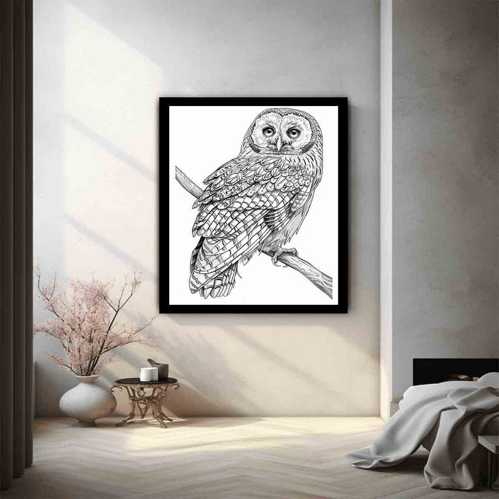 Color Me Owl Art Print