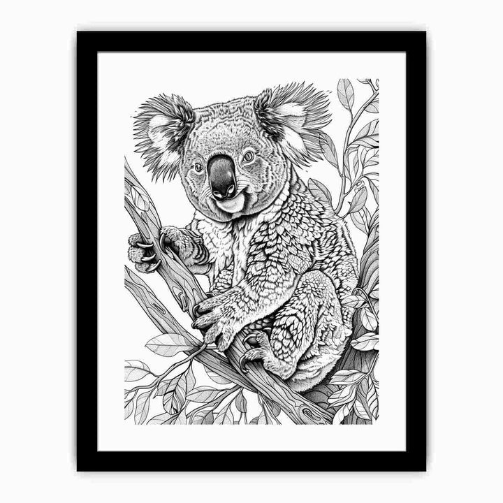 Color Me Koala framed Print