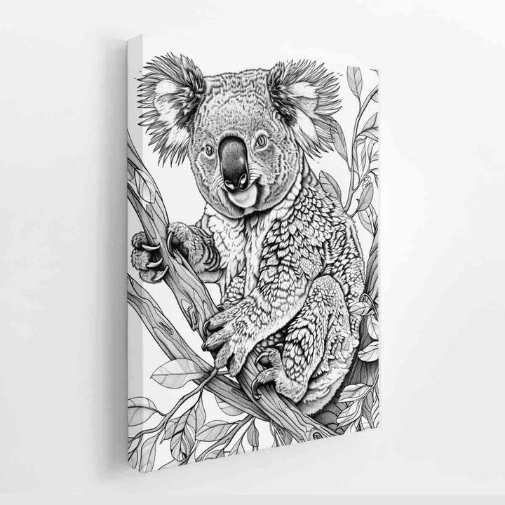 Color Me Koala canvas Print