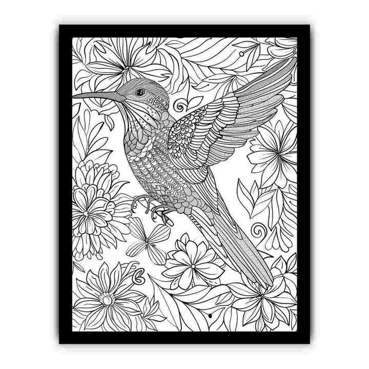 Color Me  Bird framed Print