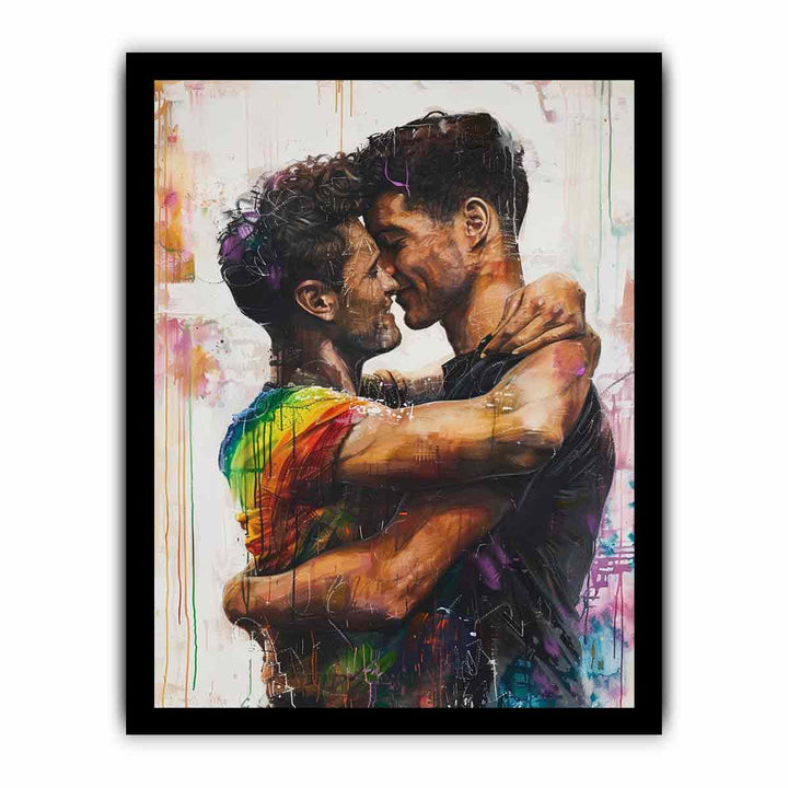 Young Hug  framed Print