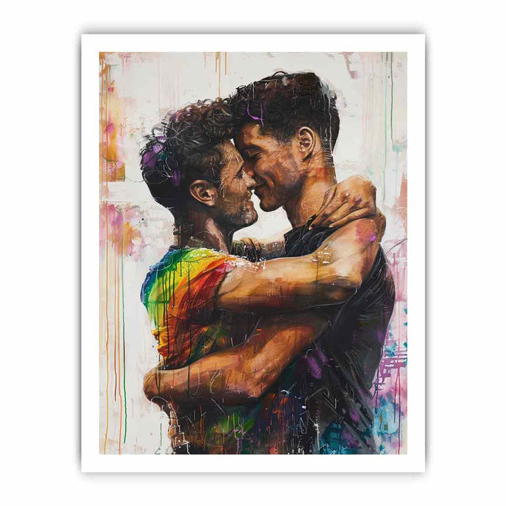 Young Hug  framed Print