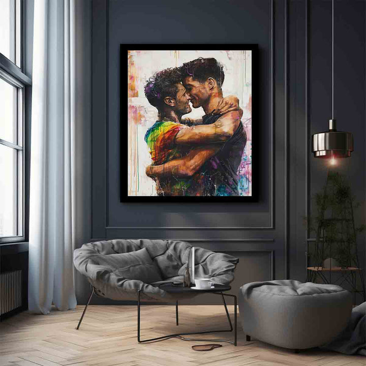 Young Hug  Art Print