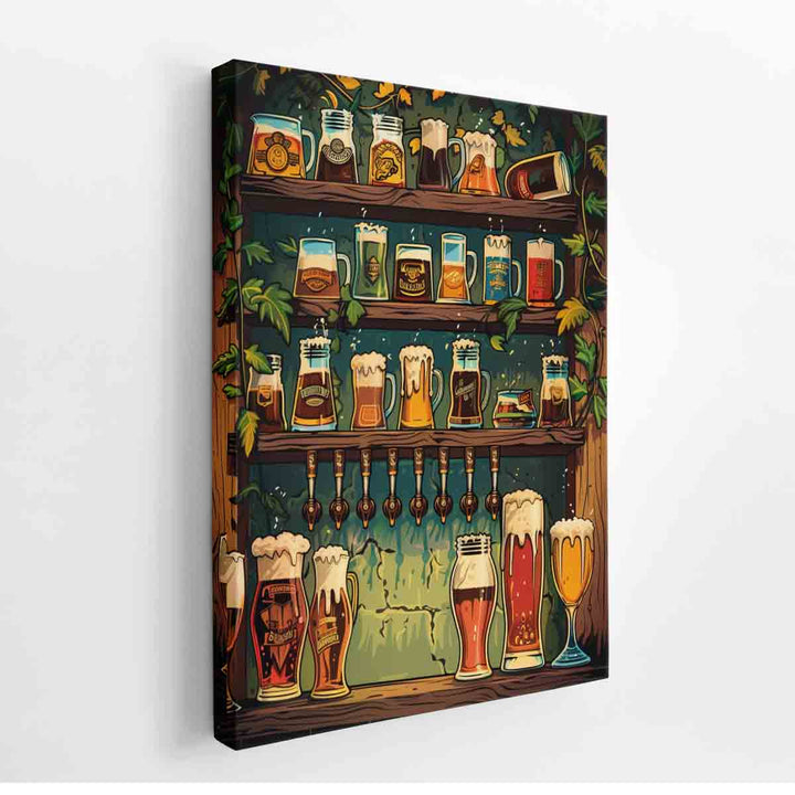 Vintage Beer Art canvas Print