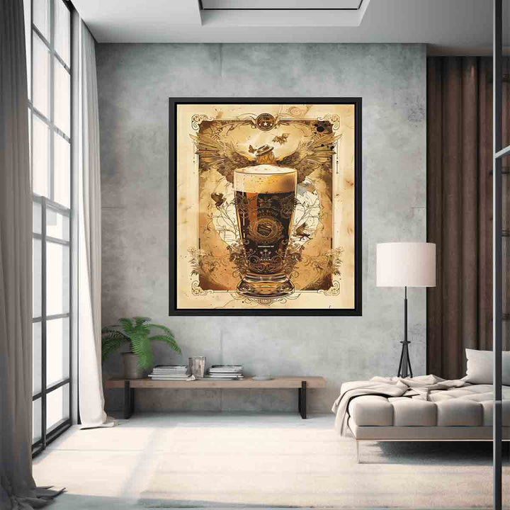 Vintage Beer Frame Art Print