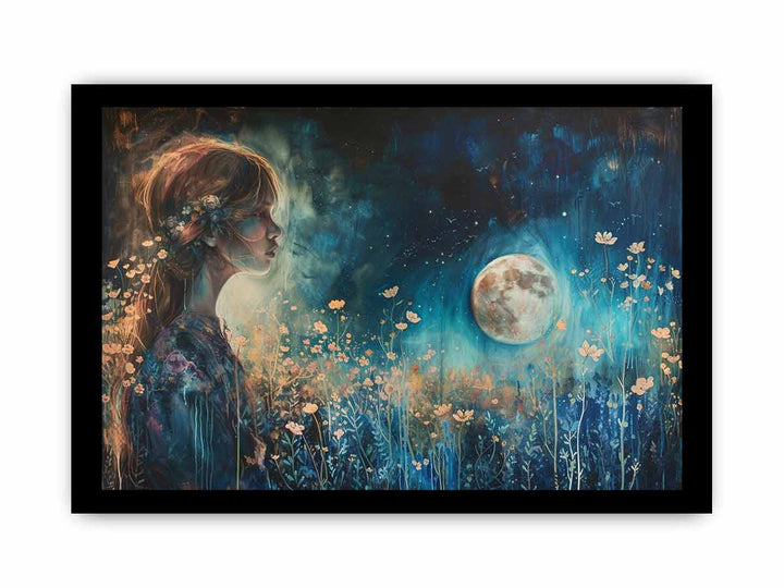 Beautiful Moon Art framed Print