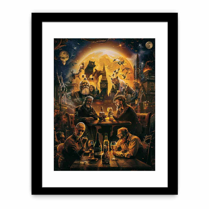 Cheers Around the  World Art Print framed Print