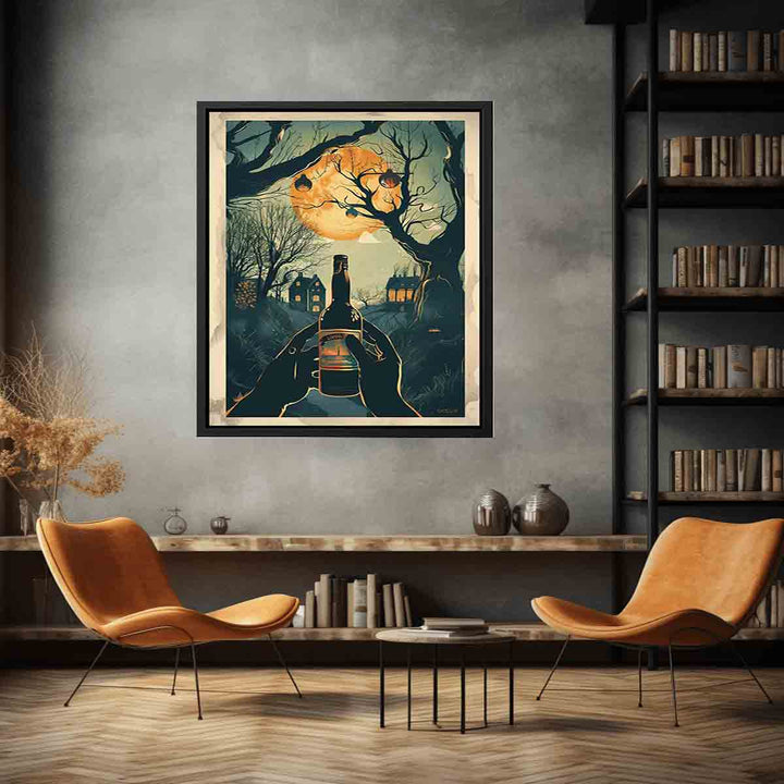 Moonlight Wine Art Print