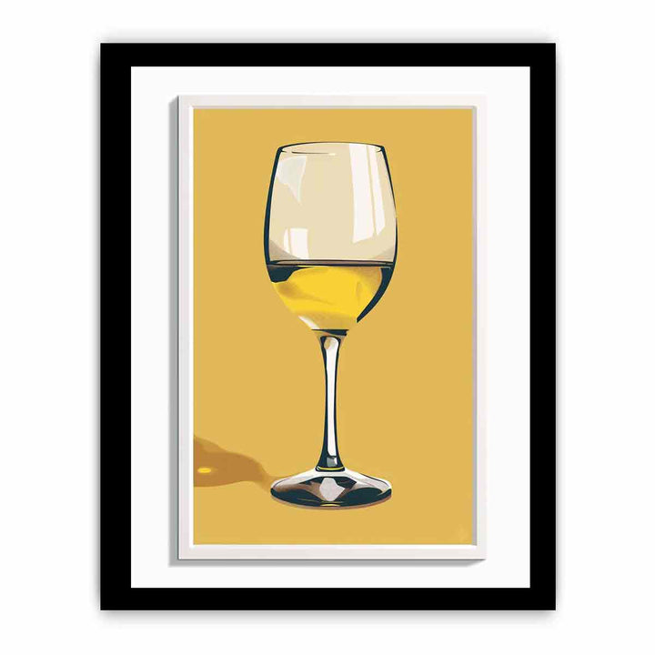 White Wine Art Print framed Print