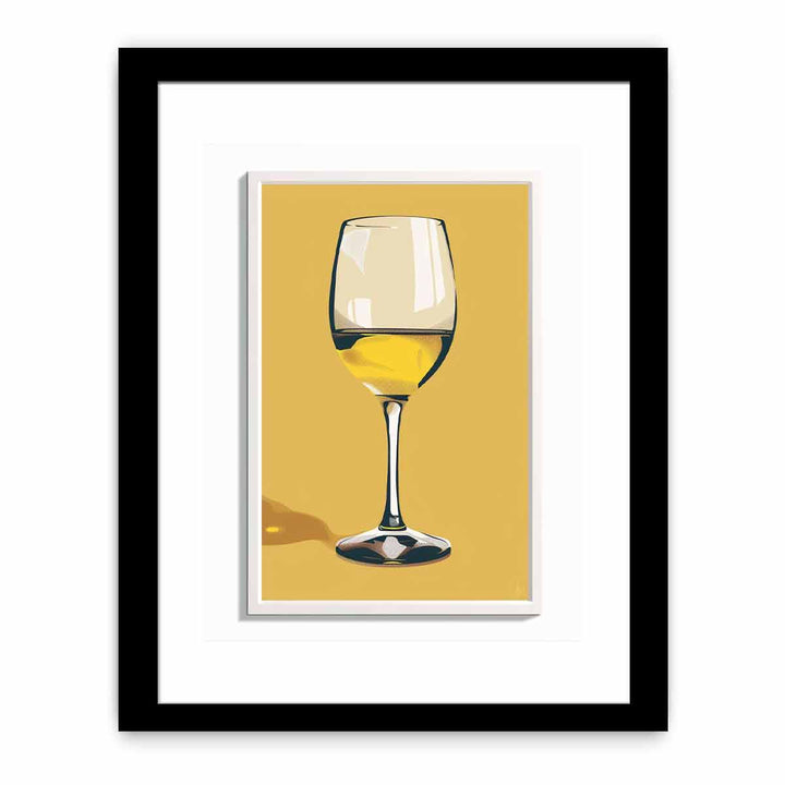 White Wine Art Print framed Print