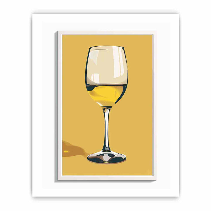 White Wine Art Print framed Print