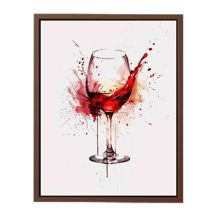 Red wine Splash Art Print Painting