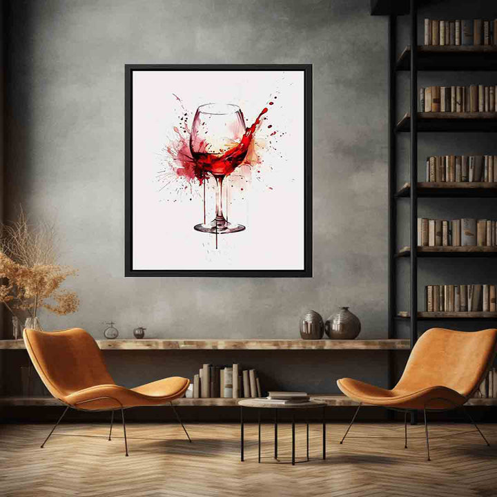 Red wine Splash Art Print