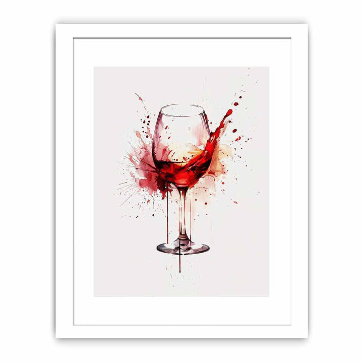 Red wine Splash Art Print framed Print