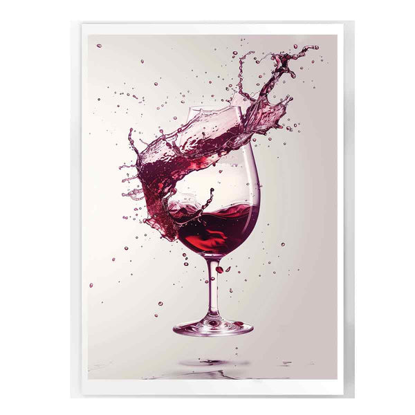 Red wine Splash  Art Print