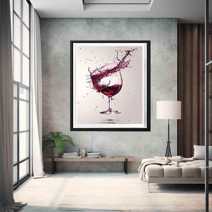 Red wine Splash  Art Print