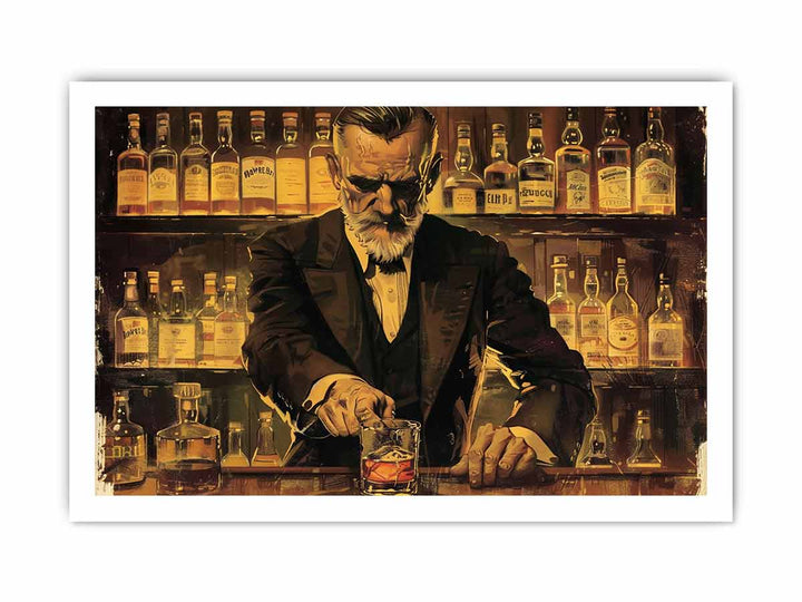 Vintage whiskey Art framed Print