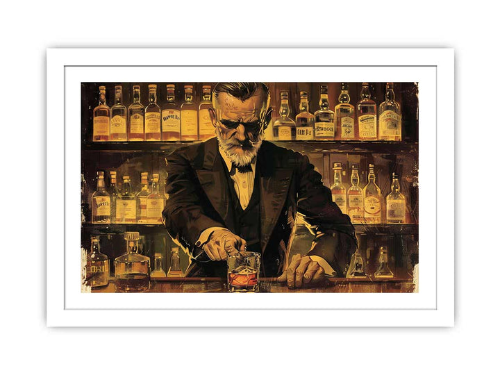 Vintage whiskey Art framed Print