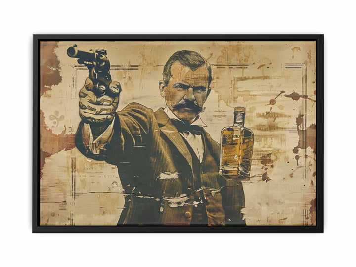 Vintage whiskey Wall Art  canvas Print