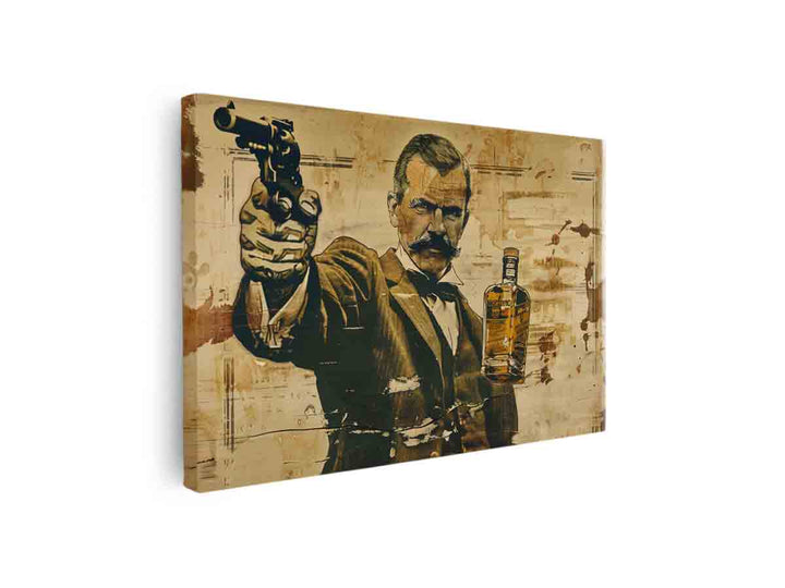 Vintage whiskey Wall Art  canvas Print