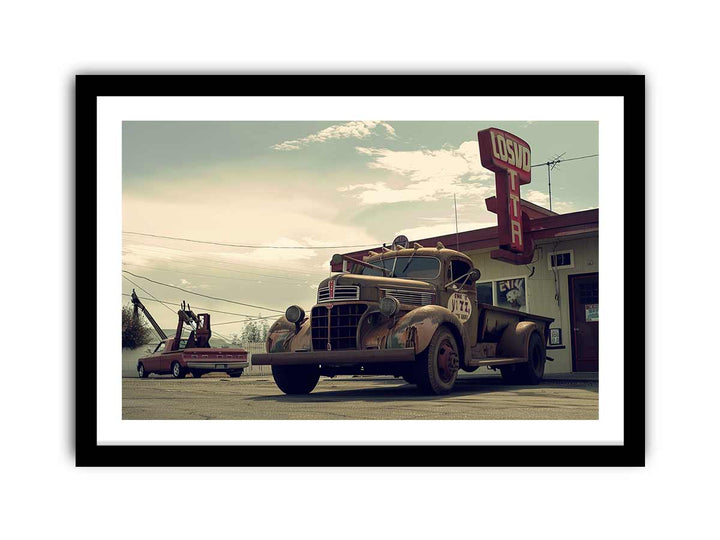 Vinatge Truck framed Print