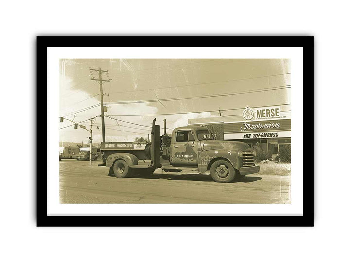 Vinatge Truck  Painting  framed Print