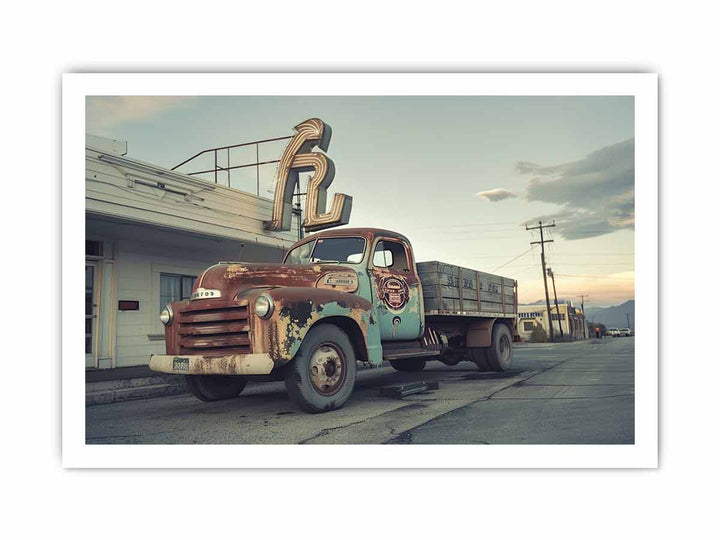 Vinatge Truck Wall Art framed Print