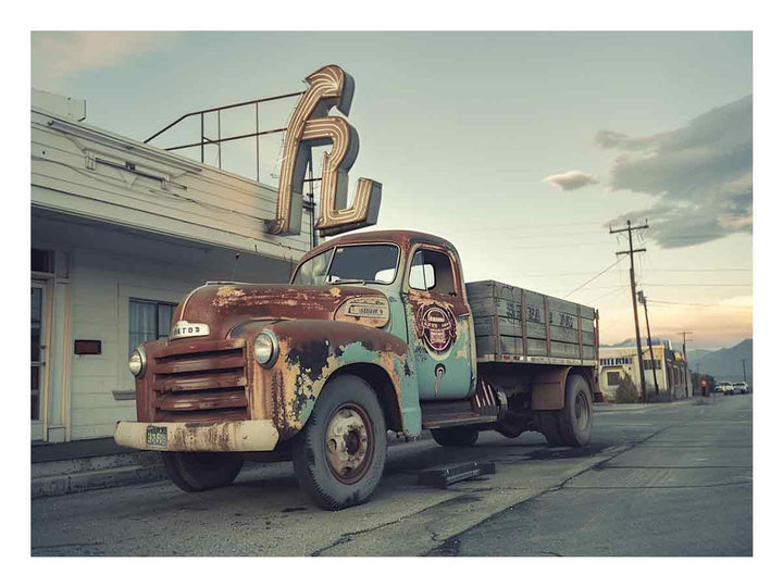 Vinatge Truck Wall Art Print