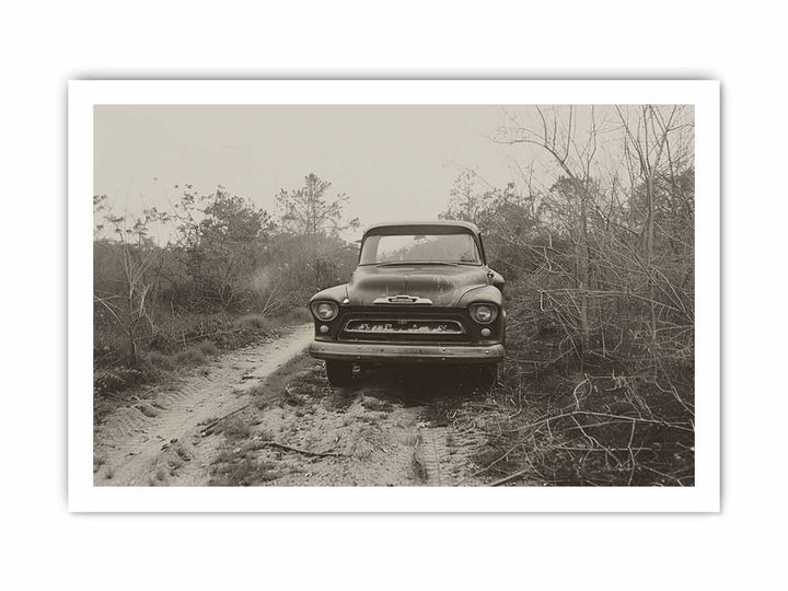 Vinatge Car Farmed Art framed Print