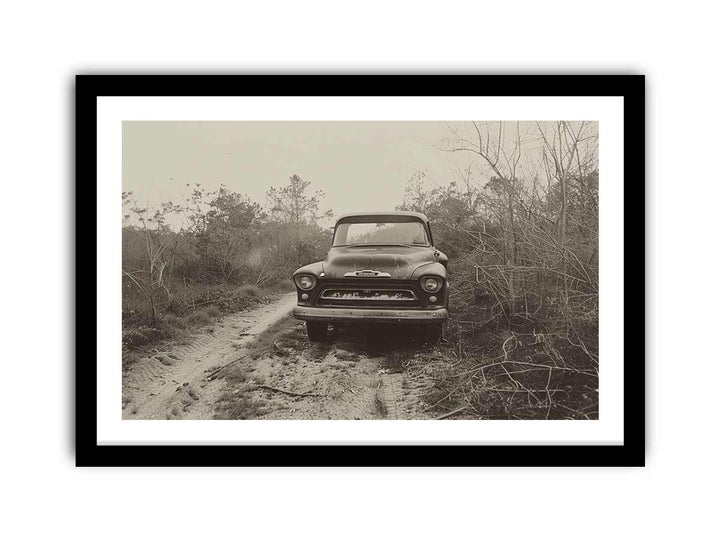 Vinatge Car Farmed Art framed Print