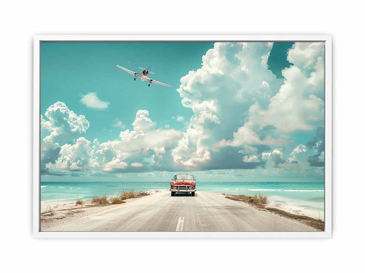 Beach Road Car  Art  Painting