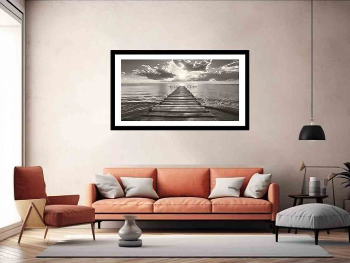 Walk to sea Art Print