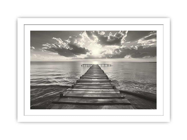 Walk to sea framed Print