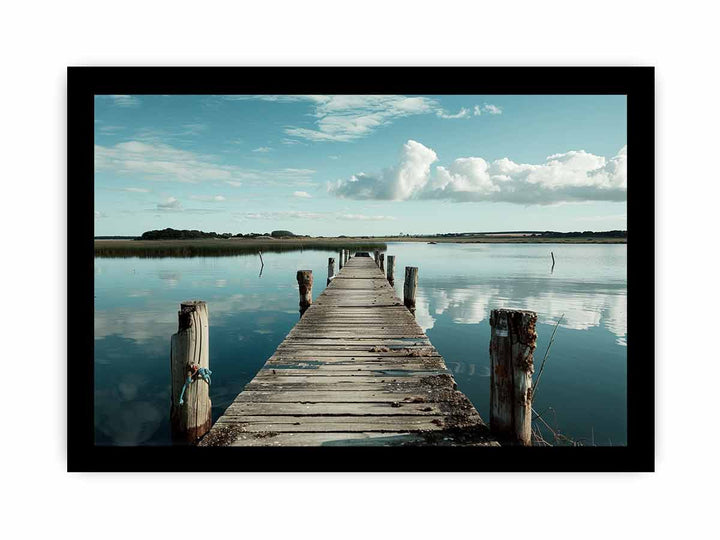 Sea Jetty Art framed Print