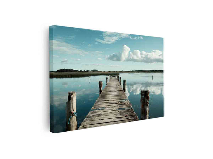 Sea Jetty Art canvas Print