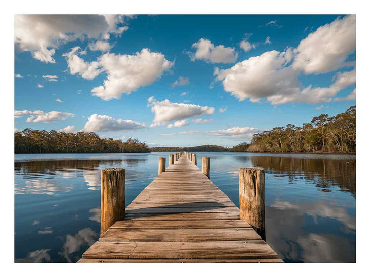 Sea jetty Print Art Print