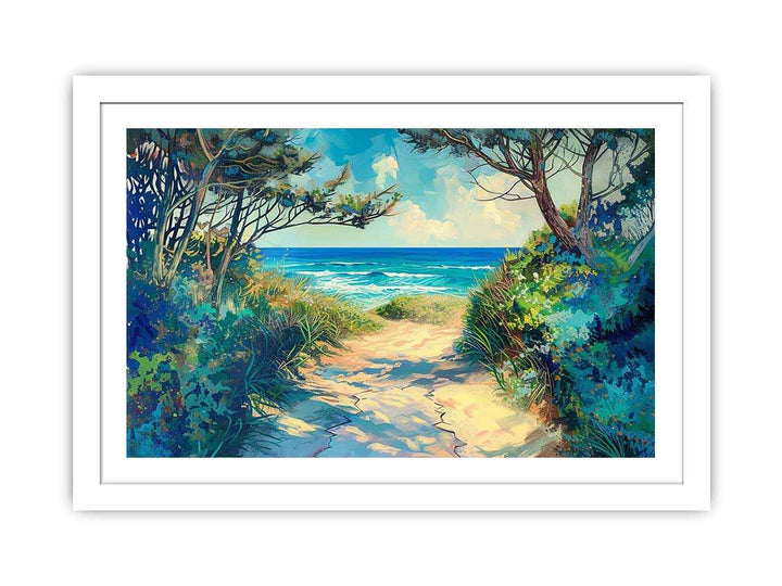 Beach Path  Art framed Print