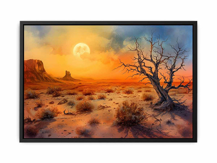 Desert Sun Painting canvas Print