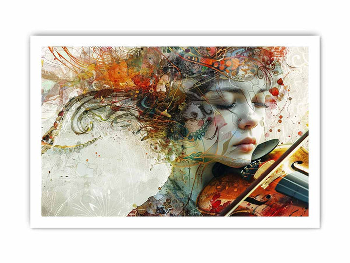 Music Painting framed Print