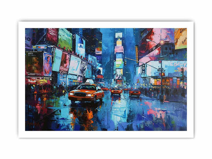 Times Square Art framed Print