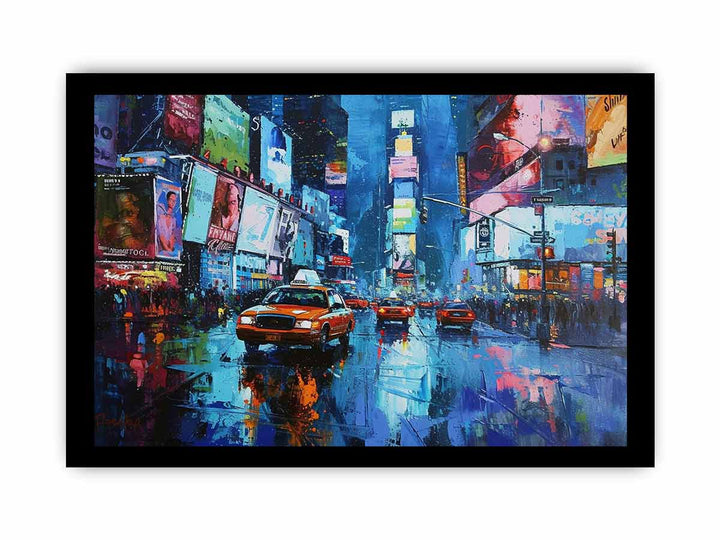 Times Square Art framed Print