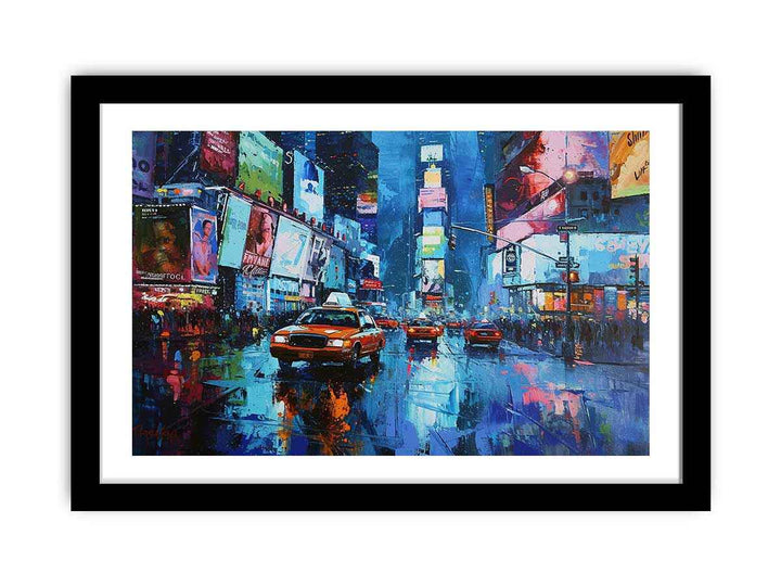 Times Square Art framed Print