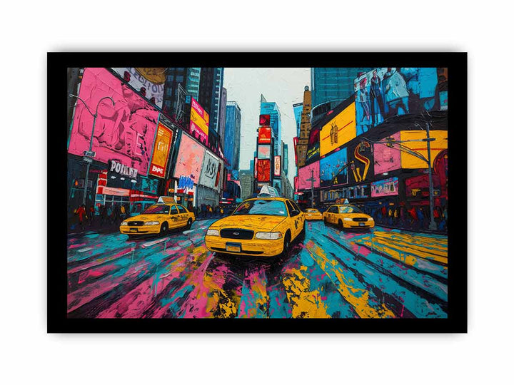 Times Square  Painting framed Print