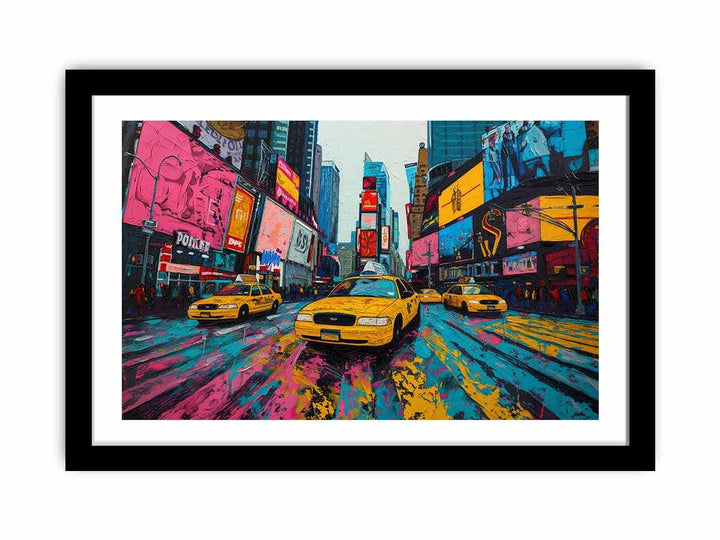 Times Square  Painting framed Print