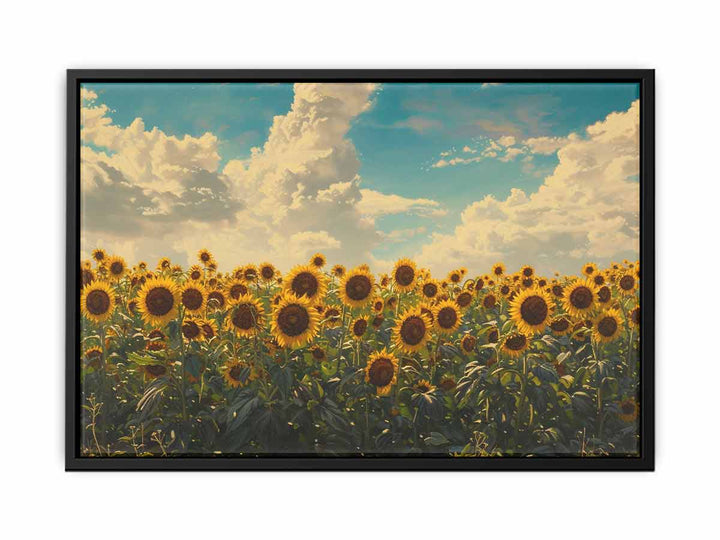 Summar Sunflower Art canvas Print