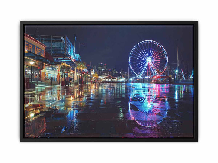 Darling Harbour Night Print canvas Print