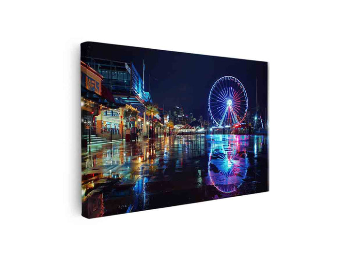 Darling Harbour Night Print canvas Print