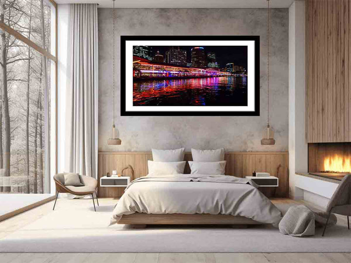 Darling Harbour Sydney Night Art Print