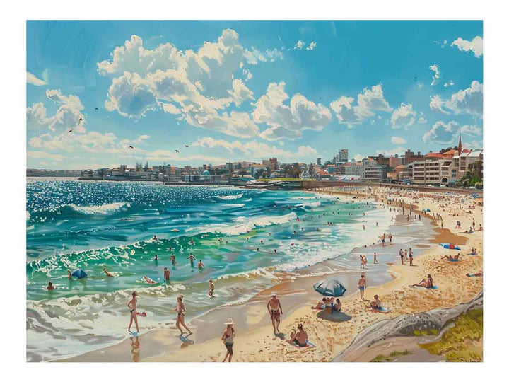 Bondi Beach Painting Art Print