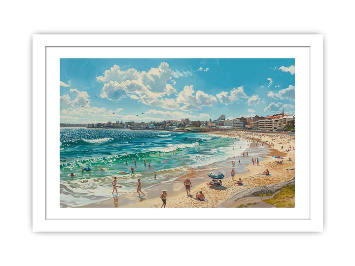 Bondi Beach Painting framed Print